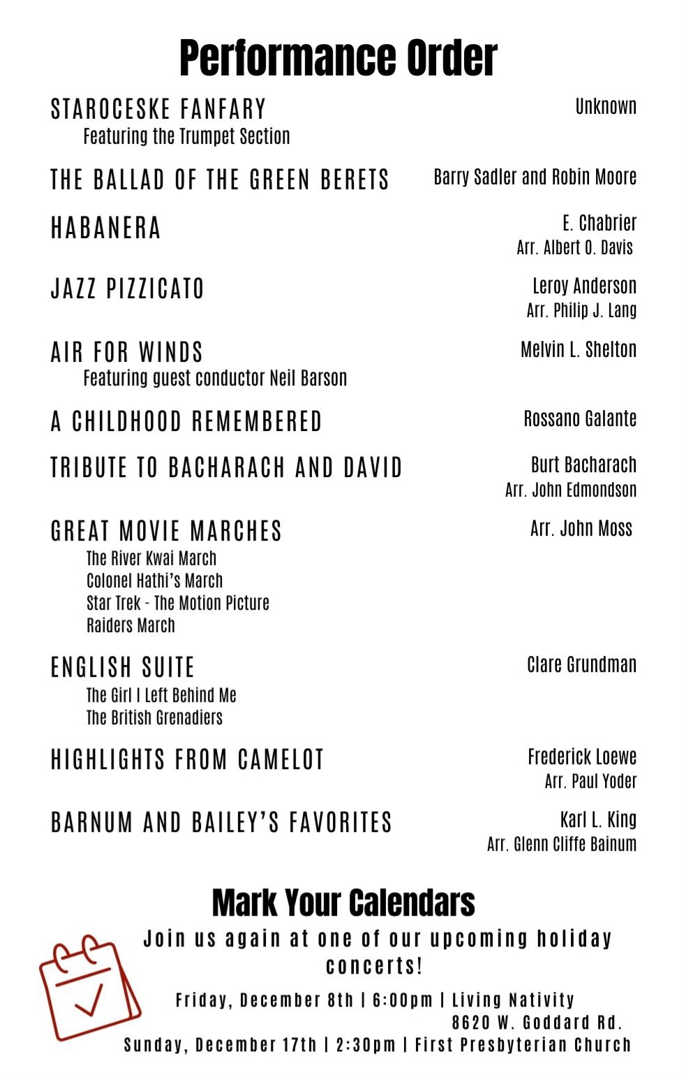 Performance Order